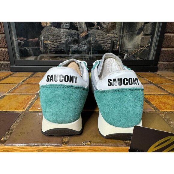 Mens 10 Saucony Original Jazz Vintage Green Grey Lifestyle Shoes S70368-57 - Picture 4 of 8